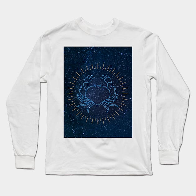 Cancer zodiac Long Sleeve T-Shirt by Honu Art Studio